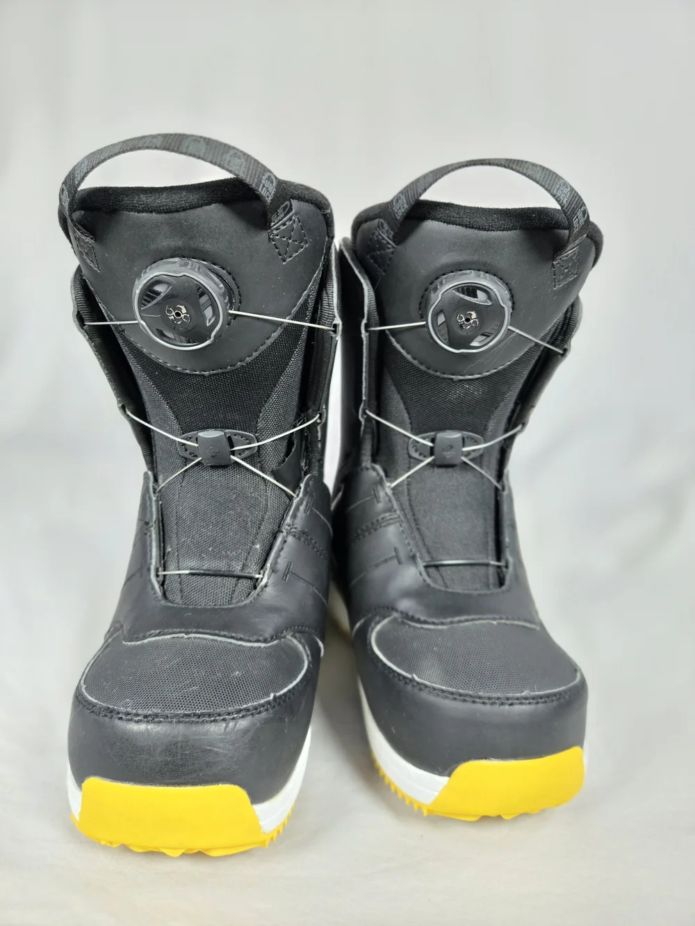 Salomon Kids Launch BOA Jr Snowboard Boots Black Yellow Size 13K